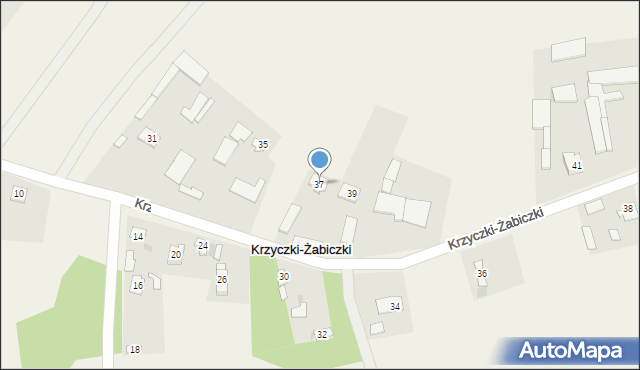 Krzyczki-Żabiczki, Krzyczki-Żabiczki, 37, mapa Krzyczki-Żabiczki