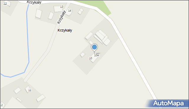 Krzykały, Krzykały, 9, mapa Krzykały