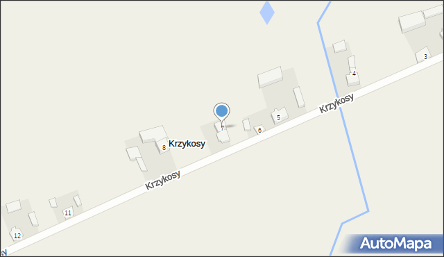 Krzykosy, Krzykosy, 7, mapa Krzykosy