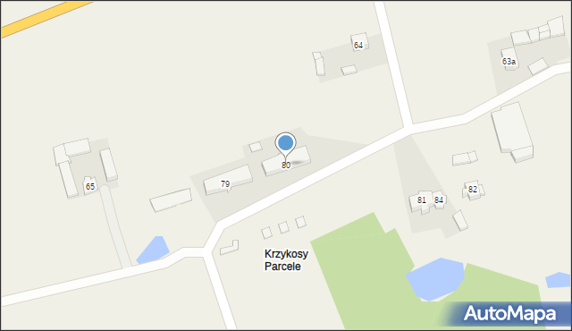 Krzykosy, Krzykosy, 80, mapa Krzykosy