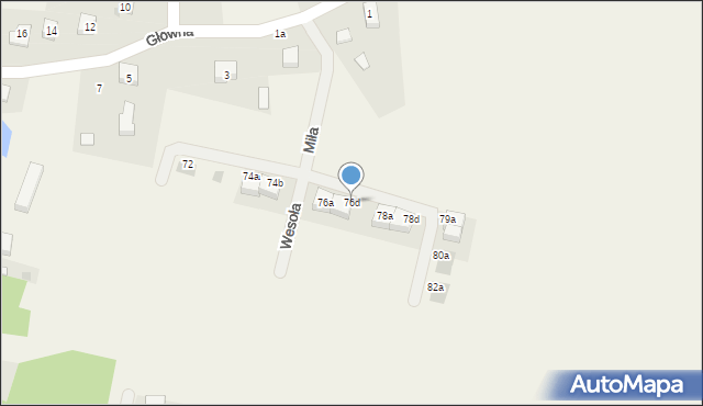 Krzyków, Krzykowska, 76d, mapa Krzyków