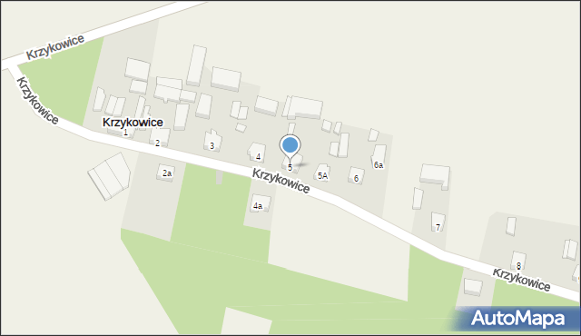 Krzykowice, Krzykowice, 5, mapa Krzykowice