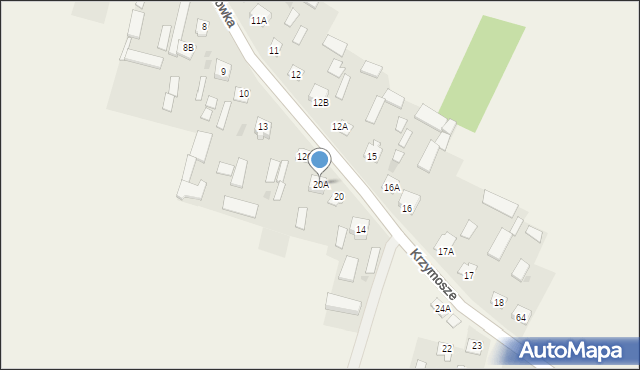 Krzymosze, Krzymosze, 20A, mapa Krzymosze