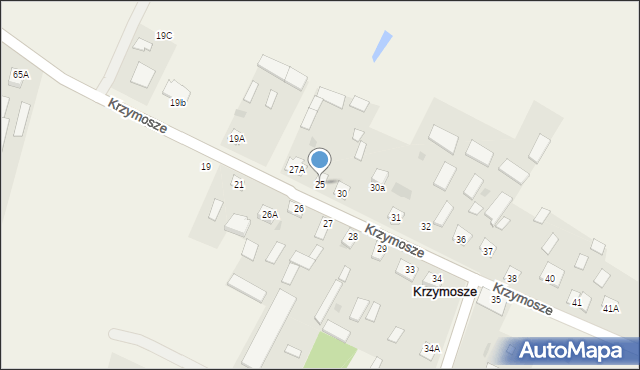 Krzymosze, Krzymosze, 25, mapa Krzymosze