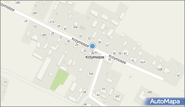Krzymosze, Krzymosze, 34, mapa Krzymosze
