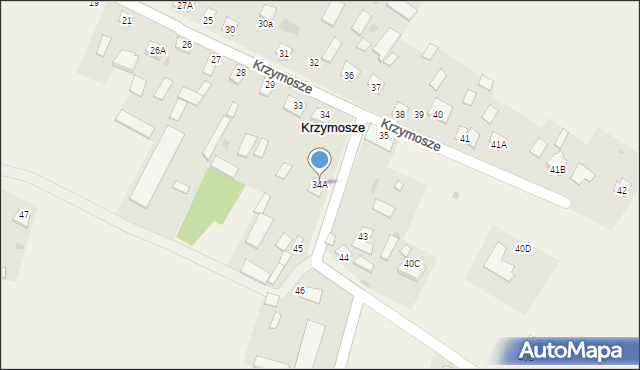 Krzymosze, Krzymosze, 34A, mapa Krzymosze