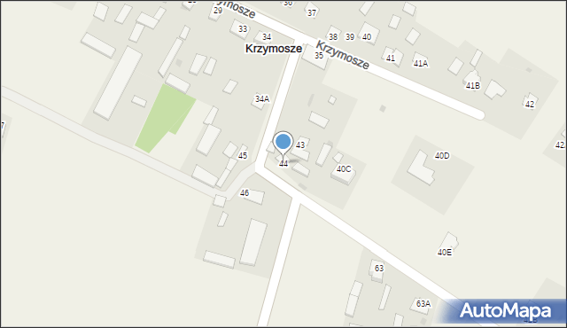 Krzymosze, Krzymosze, 44, mapa Krzymosze