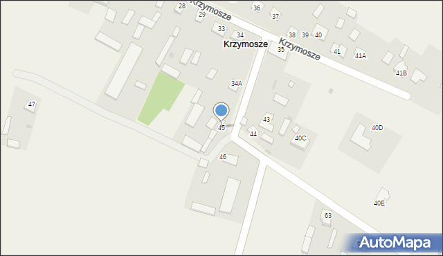 Krzymosze, Krzymosze, 45, mapa Krzymosze