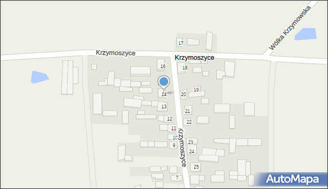 Krzymoszyce, Krzymoszyce, 14, mapa Krzymoszyce