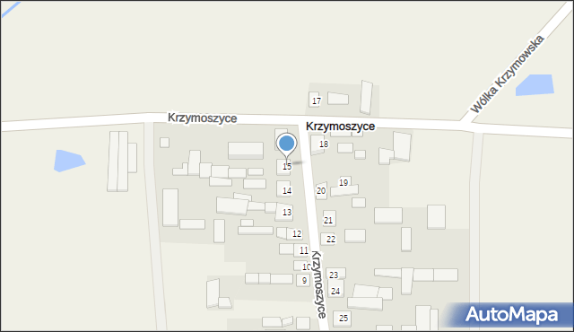 Krzymoszyce, Krzymoszyce, 15, mapa Krzymoszyce