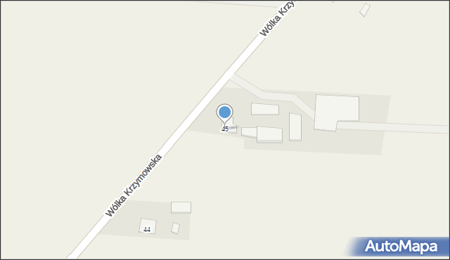 Krzymoszyce, Krzymoszyce, 45, mapa Krzymoszyce