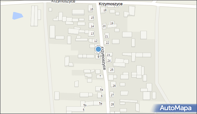 Krzymoszyce, Krzymoszyce, 9, mapa Krzymoszyce