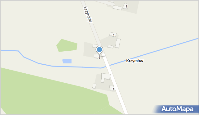 Krzymów, Krzymów, 6, mapa Krzymów