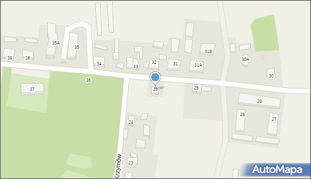 Krzymów, Krzymów, 25, mapa Krzymów