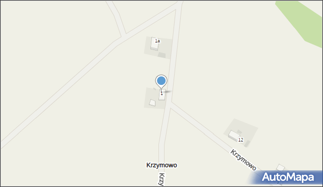 Krzymowo, Krzymowo, 1, mapa Krzymowo