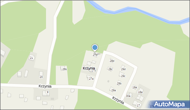 Krzynia, Krzynia, 27d, mapa Krzynia