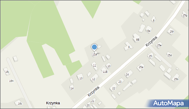 Krzynka, Krzynka, 11a, mapa Krzynka