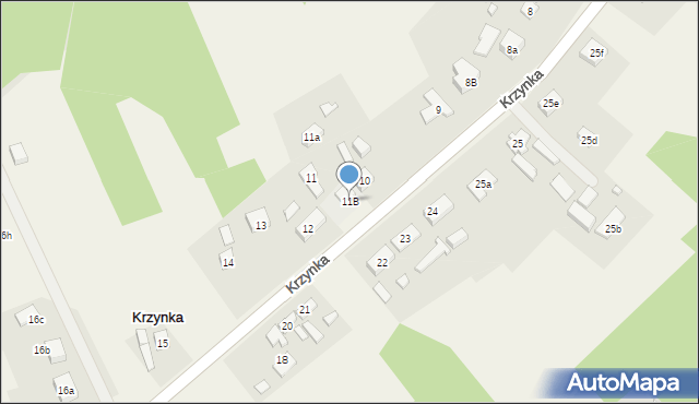 Krzynka, Krzynka, 11B, mapa Krzynka