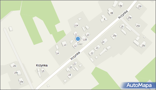 Krzynka, Krzynka, 12a, mapa Krzynka