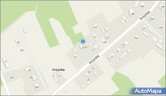 Krzynka, Krzynka, 13, mapa Krzynka