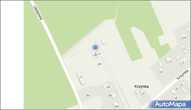 Krzynka, Krzynka, 16j, mapa Krzynka