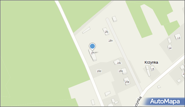 Krzynka, Krzynka, 17, mapa Krzynka