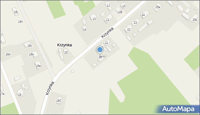 Krzynka, Krzynka, 18, mapa Krzynka