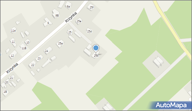 Krzynka, Krzynka, 25b, mapa Krzynka