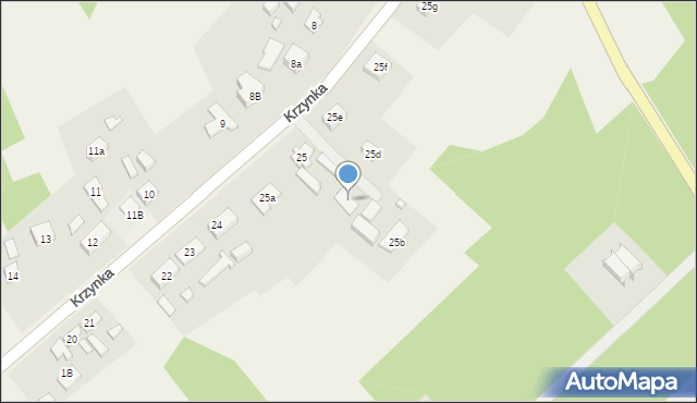 Krzynka, Krzynka, 25c, mapa Krzynka