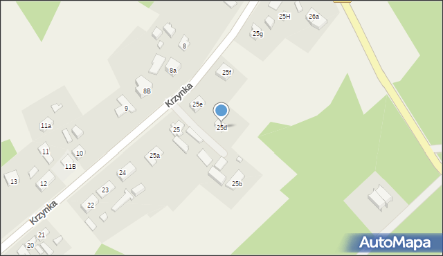 Krzynka, Krzynka, 25d, mapa Krzynka