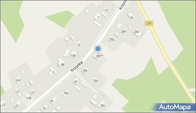 Krzynka, Krzynka, 25f, mapa Krzynka