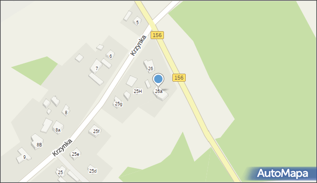 Krzynka, Krzynka, 26a, mapa Krzynka