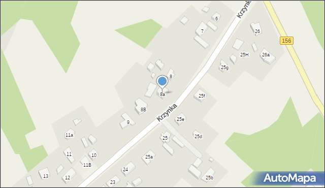Krzynka, Krzynka, 8a, mapa Krzynka