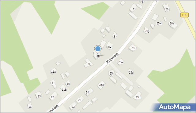 Krzynka, Krzynka, 8B, mapa Krzynka