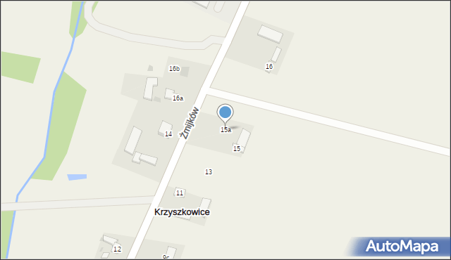 Krzyszkowice, Krzyszkowice, 15a, mapa Krzyszkowice