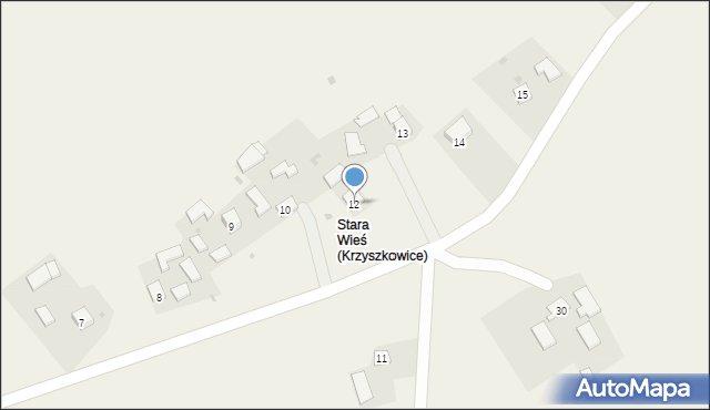 Krzyszkowice, Krzyszkowice, 12, mapa Krzyszkowice