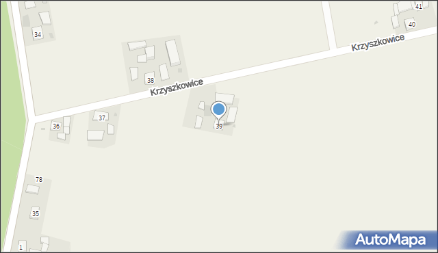 Krzyszkowice, Krzyszkowice, 39, mapa Krzyszkowice