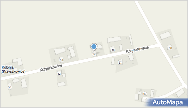 Krzyszkowice, Krzyszkowice, 54, mapa Krzyszkowice