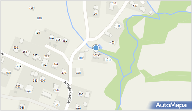 Krzyszkowice, Krzyszkowice, 101a, mapa Krzyszkowice