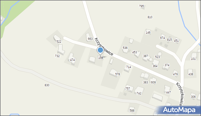 Krzyszkowice, Krzyszkowice, 108, mapa Krzyszkowice