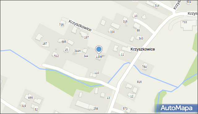 Krzyszkowice, Krzyszkowice, 110b, mapa Krzyszkowice