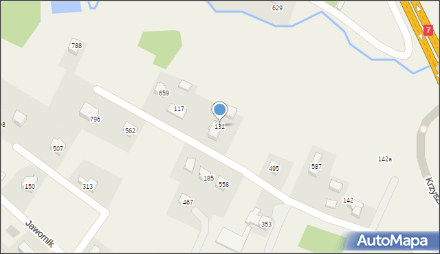 Krzyszkowice, Krzyszkowice, 131, mapa Krzyszkowice