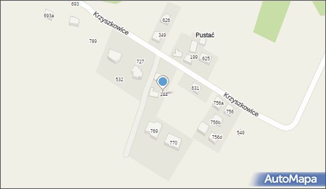 Krzyszkowice, Krzyszkowice, 144, mapa Krzyszkowice