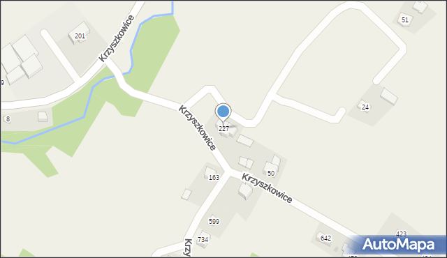 Krzyszkowice, Krzyszkowice, 227, mapa Krzyszkowice