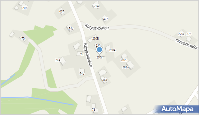 Krzyszkowice, Krzyszkowice, 230c, mapa Krzyszkowice