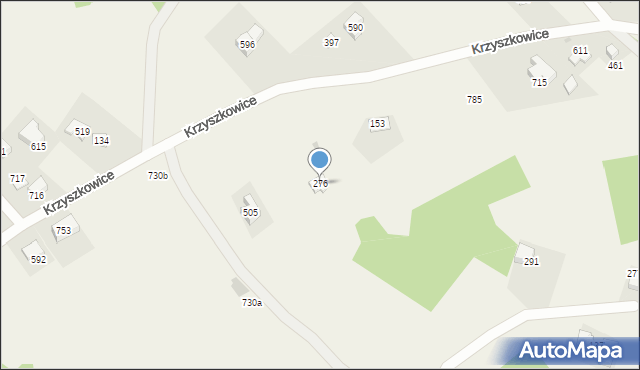 Krzyszkowice, Krzyszkowice, 276, mapa Krzyszkowice