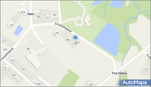 Krzyszkowice, Krzyszkowice, 296, mapa Krzyszkowice