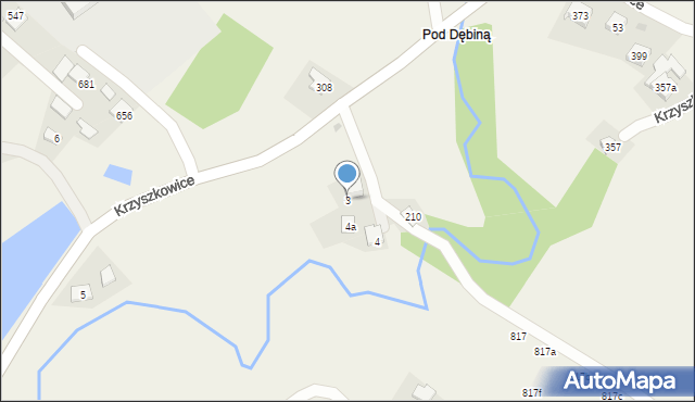 Krzyszkowice, Krzyszkowice, 3, mapa Krzyszkowice