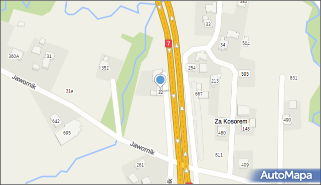 Krzyszkowice, Krzyszkowice, 32, mapa Krzyszkowice