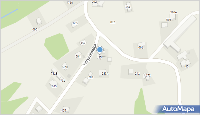 Krzyszkowice, Krzyszkowice, 35, mapa Krzyszkowice